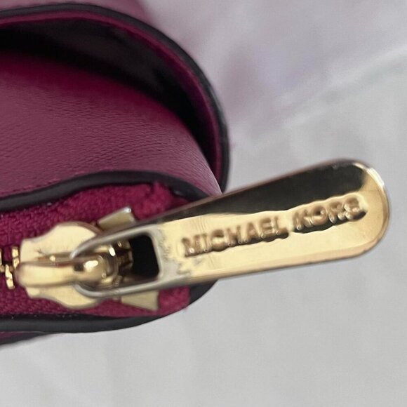🎉HP🎉Michael kors Charlotte purse tote deep pink with dust bag EUC - Picture 12 of 14